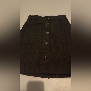 Tweed Skirt w/ jewel faux buttons